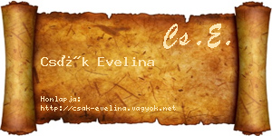 Csák Evelina névjegykártya